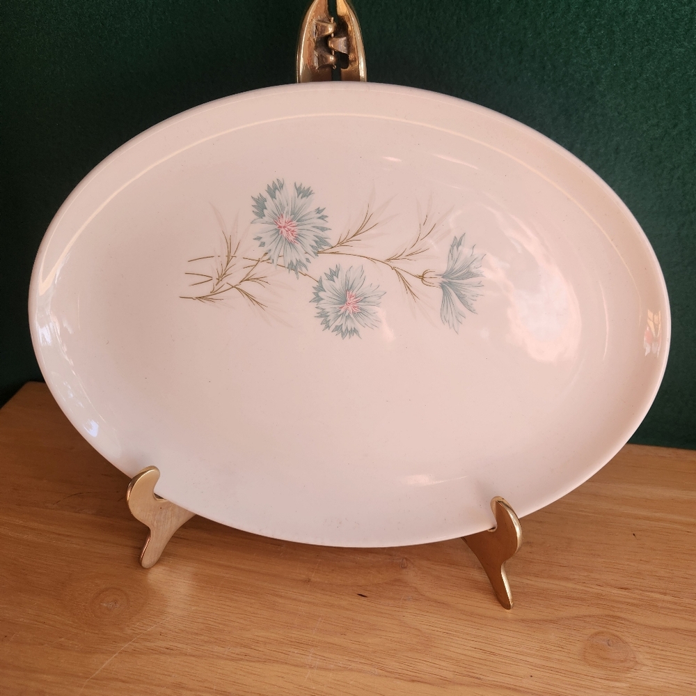 TST Platter Dinner Ovenproof Vintage Boutonneire Flower Plate Taylor Smith